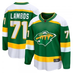 Breakaway Fanatics Branded Youth Carson Lambos Green Special Edition 2.0 Jersey - NHL Minnesota Wild