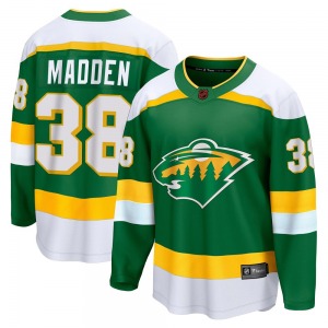 Breakaway Fanatics Branded Youth Tyler Madden Green Special Edition 2.0 Jersey - NHL Minnesota Wild