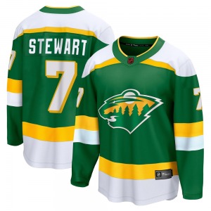 Breakaway Fanatics Branded Youth Chris Stewart Green Special Edition 2.0 Jersey - NHL Minnesota Wild