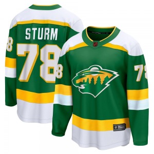 Breakaway Fanatics Branded Youth Nico Sturm Green Special Edition 2.0 Jersey - NHL Minnesota Wild