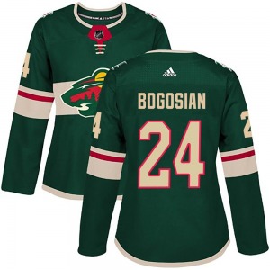 Authentic Adidas Women's Zach Bogosian Green Home Jersey - NHL Minnesota Wild