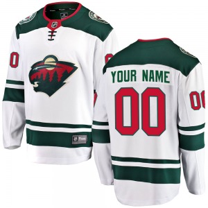 Breakaway Fanatics Branded Youth Custom White Custom Away Jersey - NHL Minnesota Wild