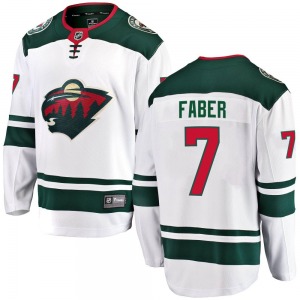 Breakaway Fanatics Branded Youth Brock Faber White Away Jersey - NHL Minnesota Wild