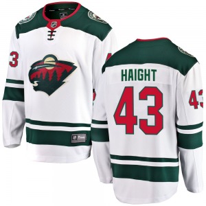 Breakaway Fanatics Branded Youth Hunter Haight White Away Jersey - NHL Minnesota Wild