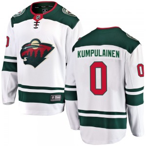 Breakaway Fanatics Branded Youth Rasmus Kumpulainen White Away Jersey - NHL Minnesota Wild