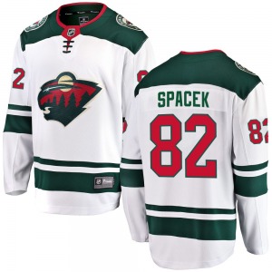 Breakaway Fanatics Branded Youth David Spacek White Away Jersey - NHL Minnesota Wild