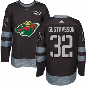 Authentic Adult Filip Gustavsson Black 1917-2017 100th Anniversary Jersey - NHL Minnesota Wild
