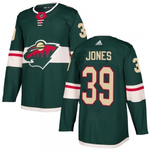 Authentic Adidas Youth Ben Jones Green Home Jersey - NHL Minnesota Wild
