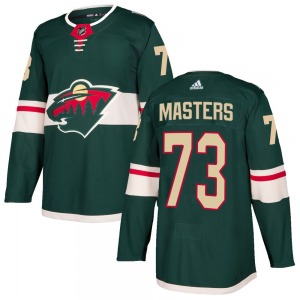 Authentic Adidas Youth Kyle Masters Green Home Jersey - NHL Minnesota Wild