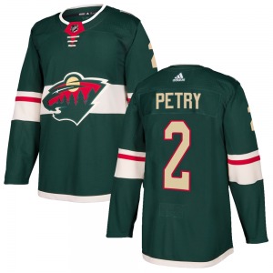 Authentic Adidas Youth Jeff Petry Green Home Jersey - NHL Minnesota Wild