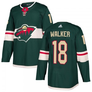 Authentic Adidas Youth Sammy Walker Green Home Jersey - NHL Minnesota Wild