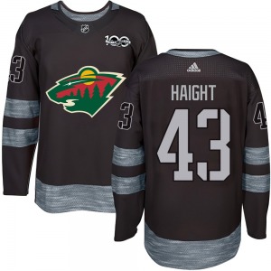 Authentic Youth Hunter Haight Black 1917-2017 100th Anniversary Jersey - NHL Minnesota Wild