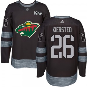 Authentic Youth Matt Kiersted Black 1917-2017 100th Anniversary Jersey - NHL Minnesota Wild