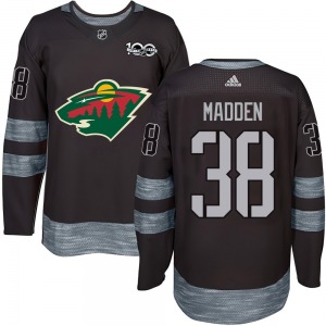 Authentic Youth Tyler Madden Black 1917-2017 100th Anniversary Jersey - NHL Minnesota Wild