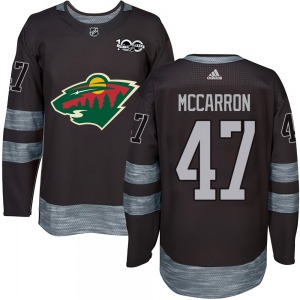 Authentic Youth Michael McCarron Black 1917-2017 100th Anniversary Jersey - NHL Minnesota Wild