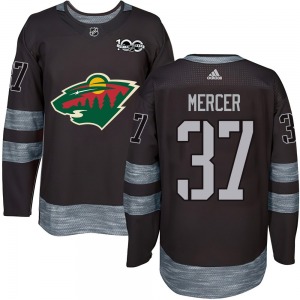Authentic Youth Riley Mercer Black 1917-2017 100th Anniversary Jersey - NHL Minnesota Wild