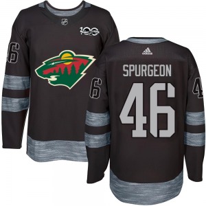 Authentic Youth Jared Spurgeon Black 1917-2017 100th Anniversary Jersey - NHL Minnesota Wild