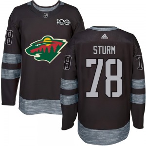 Authentic Youth Nico Sturm Black 1917-2017 100th Anniversary Jersey - NHL Minnesota Wild