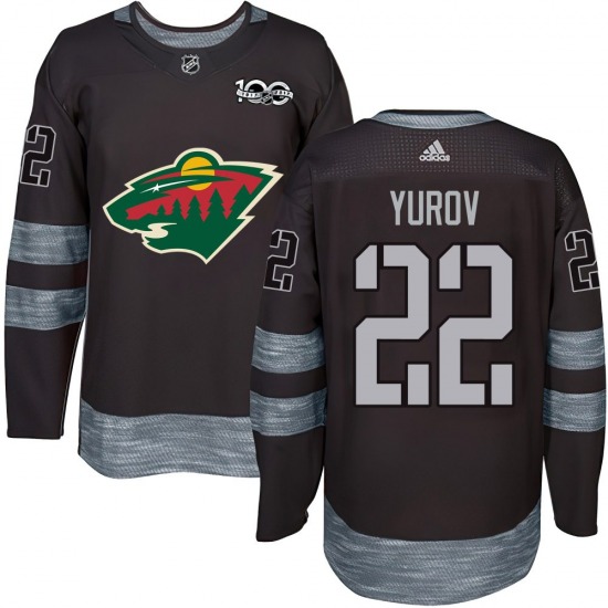 Authentic Youth Danila Yurov Black 1917-2017 100th Anniversary Jersey - NHL Minnesota Wild