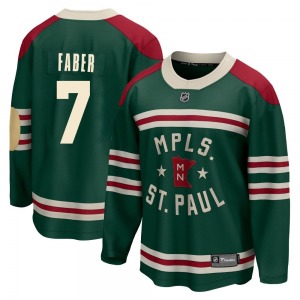 Breakaway Fanatics Branded Youth Brock Faber Green 2022 Winter Classic Jersey - NHL Minnesota Wild