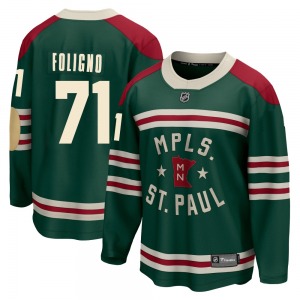 Breakaway Fanatics Branded Youth Nick Foligno Green 2022 Winter Classic Jersey - NHL Minnesota Wild