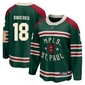 Breakaway Fanatics Branded Youth Vinnie Hinostroza Green 2022 Winter Classic Jersey - NHL Minnesota Wild