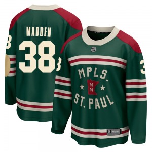 Breakaway Fanatics Branded Youth Tyler Madden Green 2022 Winter Classic Jersey - NHL Minnesota Wild