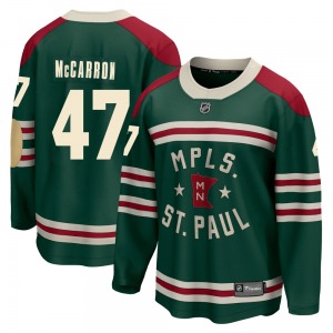 Breakaway Fanatics Branded Youth Michael McCarron Green 2022 Winter Classic Jersey - NHL Minnesota Wild
