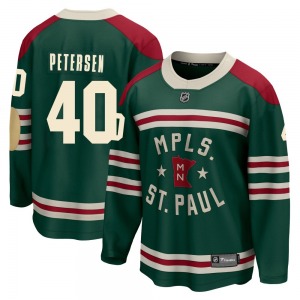 Breakaway Fanatics Branded Youth Cal Petersen Green 2022 Winter Classic Jersey - NHL Minnesota Wild