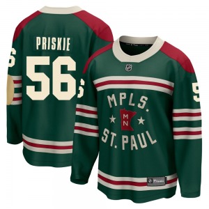 Breakaway Fanatics Branded Youth Chase Priskie Green 2022 Winter Classic Jersey - NHL Minnesota Wild