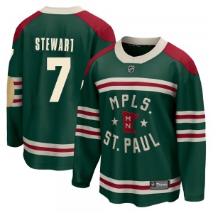 Breakaway Fanatics Branded Youth Chris Stewart Green 2022 Winter Classic Jersey - NHL Minnesota Wild