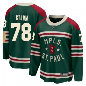 Breakaway Fanatics Branded Youth Nico Sturm Green 2022 Winter Classic Jersey - NHL Minnesota Wild