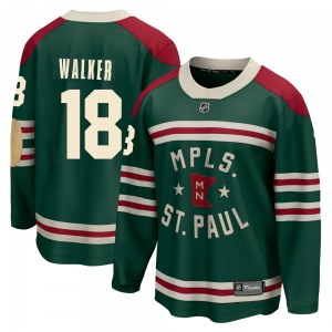 Breakaway Fanatics Branded Youth Sammy Walker Green 2022 Winter Classic Jersey - NHL Minnesota Wild