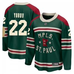 Breakaway Fanatics Branded Youth Danila Yurov Green 2022 Winter Classic Jersey - NHL Minnesota Wild