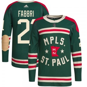 Authentic Adidas Youth Robby Fabbri Green 2022 Winter Classic Player Jersey - NHL Minnesota Wild