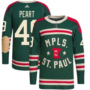 Authentic Adidas Youth Jack Peart Green 2022 Winter Classic Player Jersey - NHL Minnesota Wild