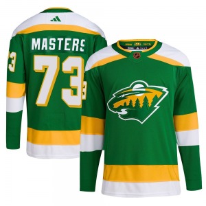 Authentic Adidas Youth Kyle Masters Green Reverse Retro 2.0 Jersey - NHL Minnesota Wild